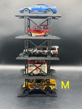 3D Printed 1/64 Hot Wheels Die-cast Parking Space Rack 5 Cars Set